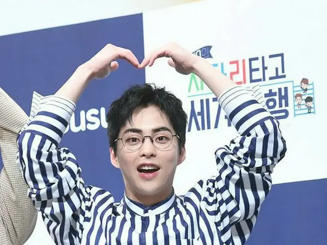 EXO XIUMIN, attended the production presentation of travel variety variety ”EXOARMY in world tour”.