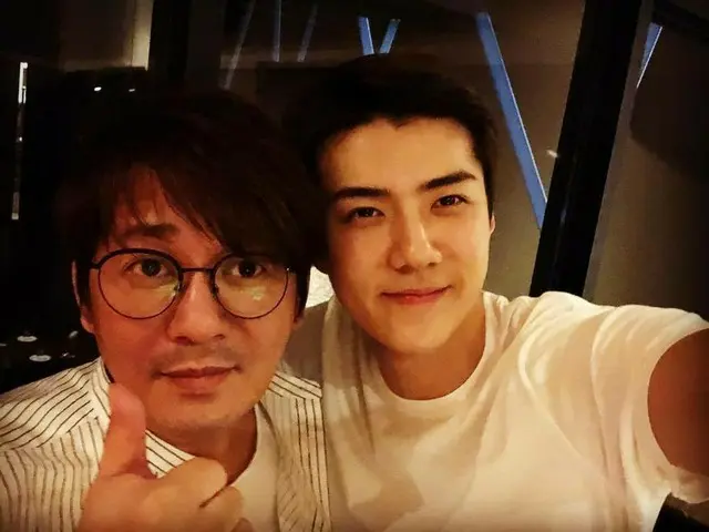 【G Official】 EXO _ Sehun, cheering for the World Cup with the singer ShinSeung Hun.