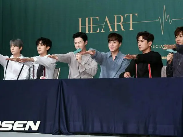 SHINHWA, 20th anniversary debut debut of the special album ”HEART” released at apress conference.
