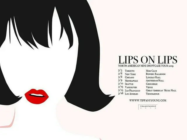 【G Official】 Tiffany (SNSD (Girls' Generation)), ”LIPS ON LIPS” tour 2019announced.