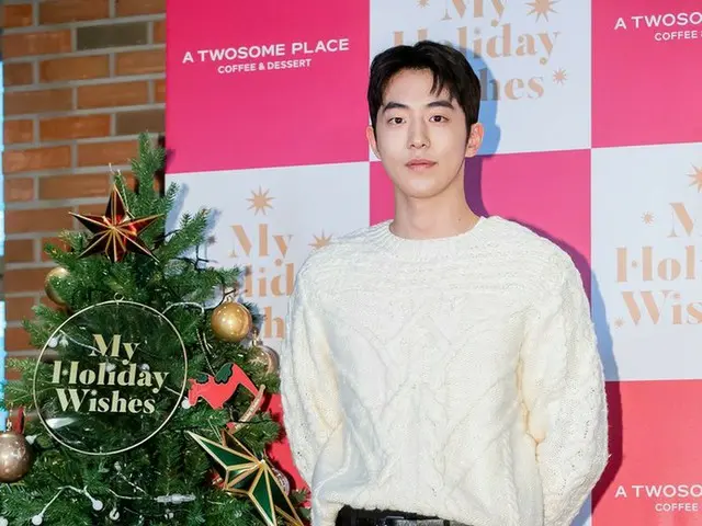 Actor Nam Ju Hyuk attends the Christmas season cake launch event. . .