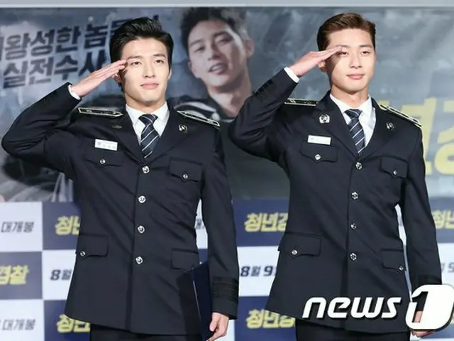Actor Kang HaNeul & Park Seo Jun attended the movie 'Youth Police' productionpresentation. @ Seoul ·