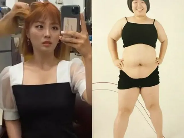 喜剧演员权美珍（Kwon Mijin）谈到自己的打手势...从103公斤减少到58.5公斤后，保持50公斤的水平
