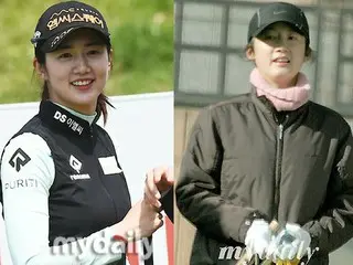 据说，韩国女职业高尔夫球手李世熙年轻时与女演员沉银河相似。 ..