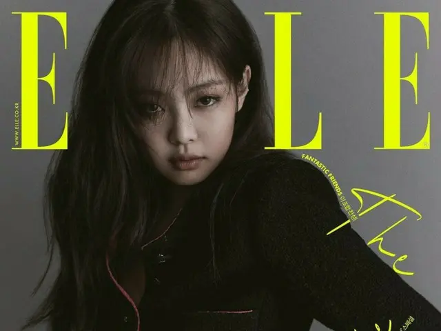 《BLACKPINK》JENNIE，时尚杂志《ELLE》8月刊封面装饰