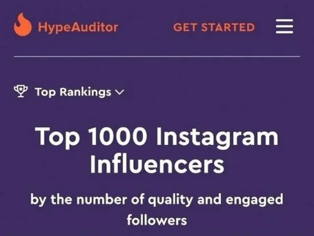 V（防弹少年团）在Instagram“影响者1000强”中排名第16位