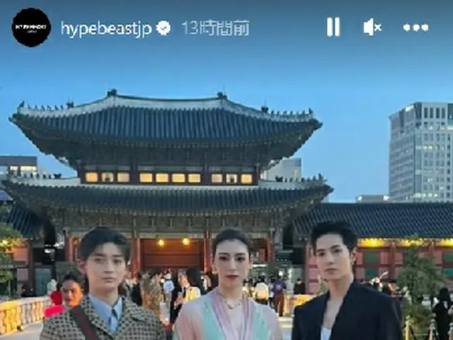 Ayaka Miyoshi、Jun Shison、Fumiya Takahashi 出席了在韩国景福宫举行的“GucciCruise24”