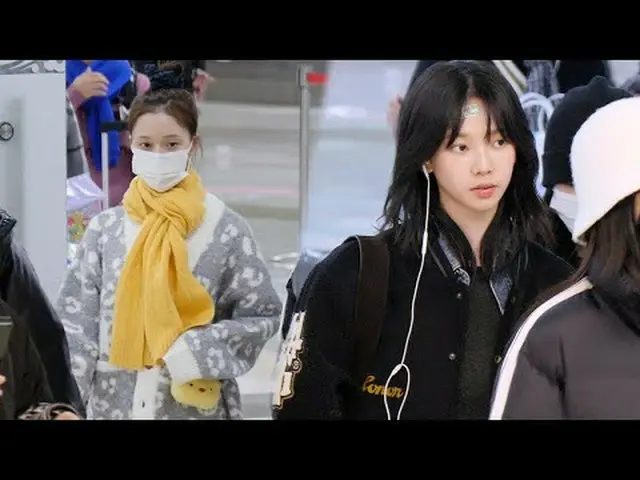 240129 aespa_ _ KARINA_ WINTER_ 机场到达 fancam by 스피넬 *请勿编辑、请勿二次上传    