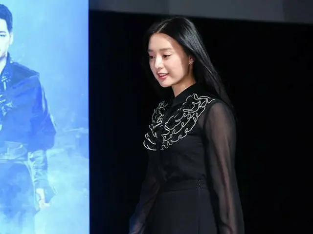 Actress Kim · JiWoo, attended movie press conferance. - Film of the big hitseries ”Korean name detec
