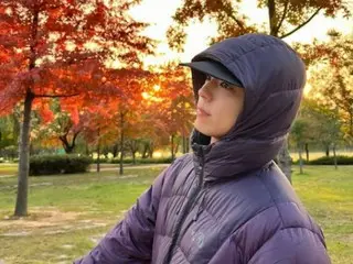 朴宝剑，即使穿着秋季羽绒服也无法掩盖他的温暖气质