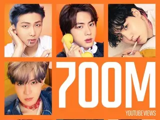 BTS 的《Permission to Dance》MV 观看次数突破 7 亿……这是该视频第十次达到这一里程碑。