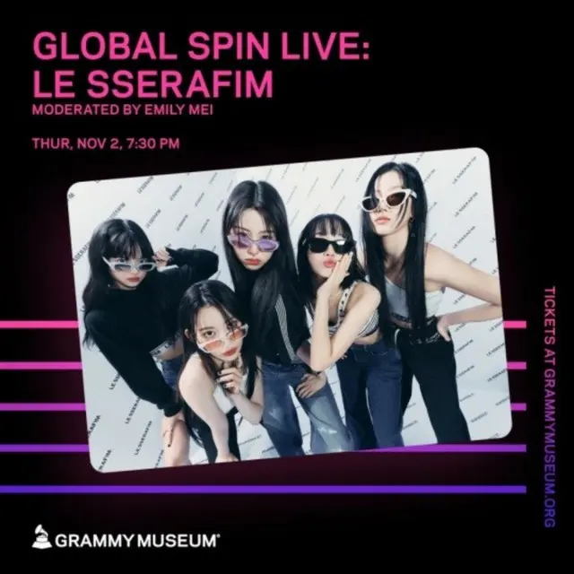 「LE SSERAFIM」、「グローバルスピンライブ」に出演決定…チケットが1分で完売