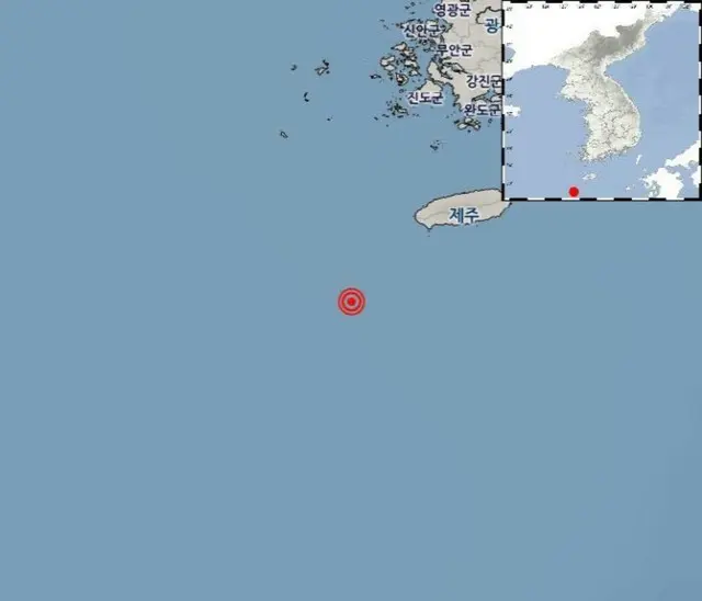 済州島南西の海上でM3.8の地震発生...「被害はない」＝韓国気象庁