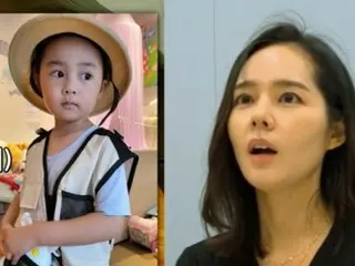 女演员韩佳人首次公开她5岁的儿子...他看起来就像他的母亲