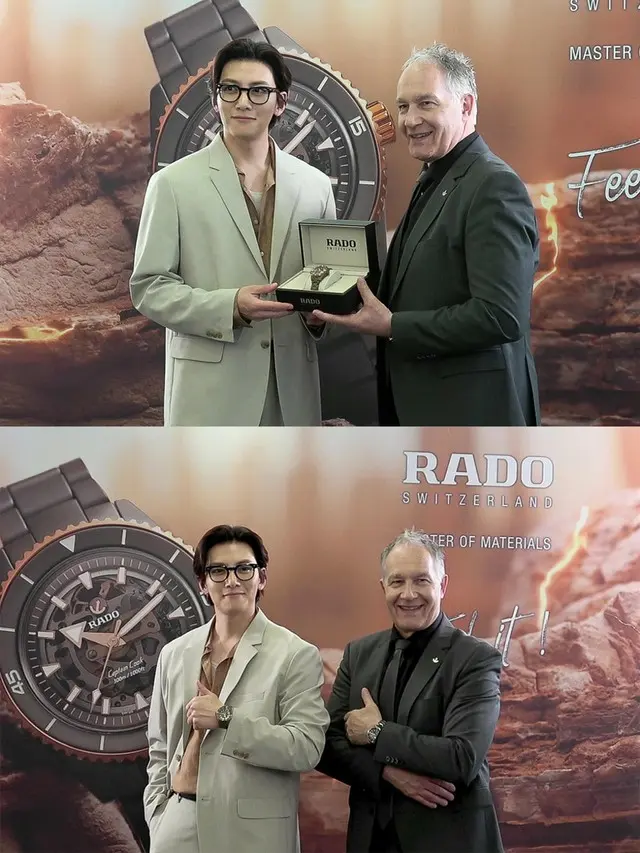 俳優チ・チャンウク、スイスでこんなに有名だったの？ …「RADO」アンバサダーの登場にファン歓呼