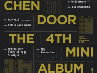 “EXO”CHEN新专辑《DOOR》曲目公开…金河温&BE'O参与主打