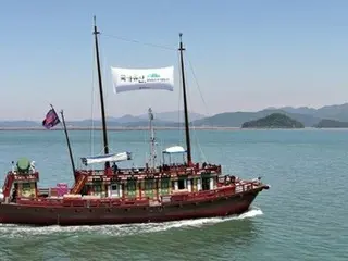 修复后的韩国传教船260年来首次驶往下关=31日起航