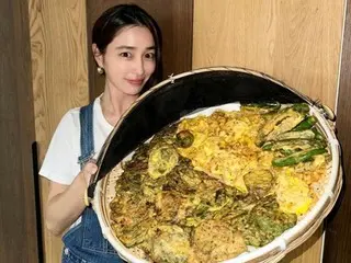 演员李珉廷为中秋节准备了很多煎饼……篮子比她的脸还大