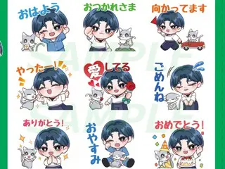 在中 (J-JUN) 的第一个官方日本角色“JAELUV 和 CAPPY”现在可以作为 LINE 邮票使用了！