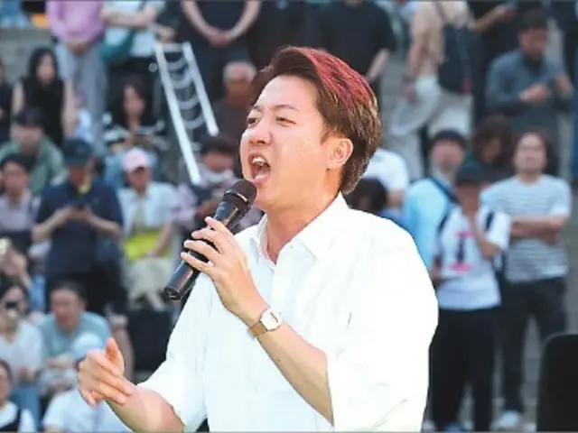 新改革党总统候选人李准锡在大邱寿城池发表最后一次竞选演说……“我要新保守派的种子资金”（韩国）