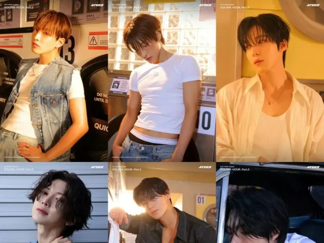 ATEEZ公开第12张迷你专辑《GOLDEN HOUR: Part.3》专辑照片