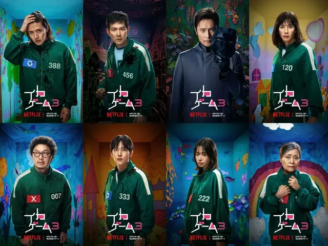 《鱿鱼游戏》第三季紧张玩家的角色艺术已经发布！