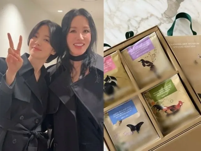 宋慧乔支持好友严正花推出的姐妹品牌……这两位美女关系亲密吗？