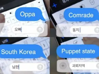如果你在朝鲜的手机上保存“oppa”，心形表情符号也会被禁用。