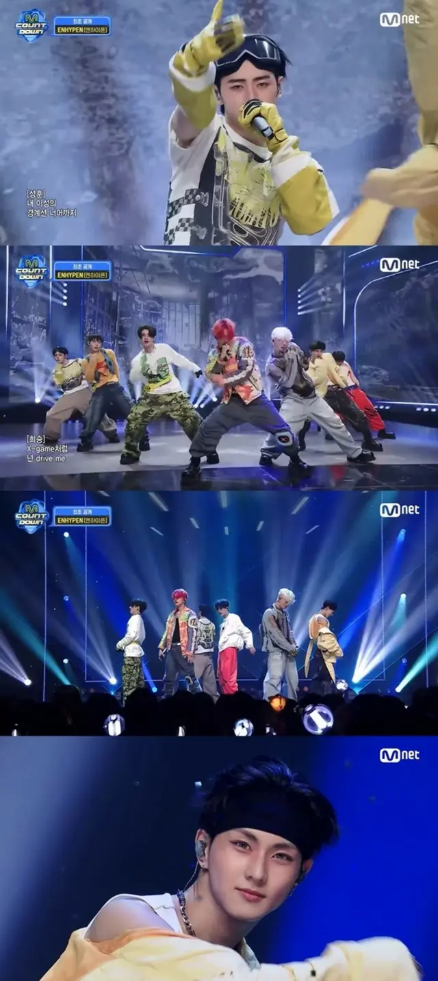 「ENHYPEN」、「M COUNTDOWN」を掌握したヒップホップのカリスマ…「Outside」で“パフォーマンスキング”証明
