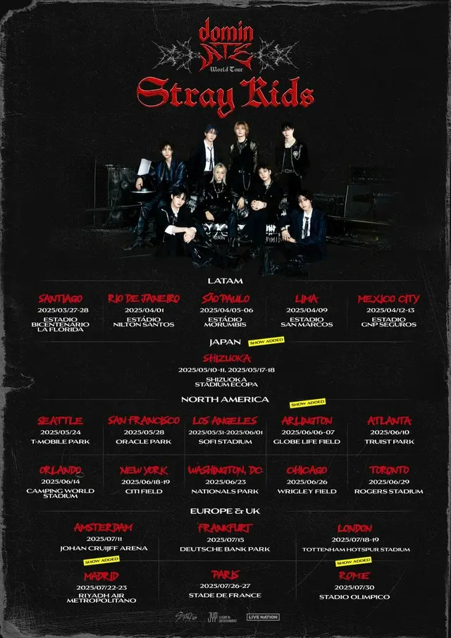 「Stray Kids」北米ツアー成功裏に終了、世界中のメディアとファンから賛辞とアンコールを求める声も