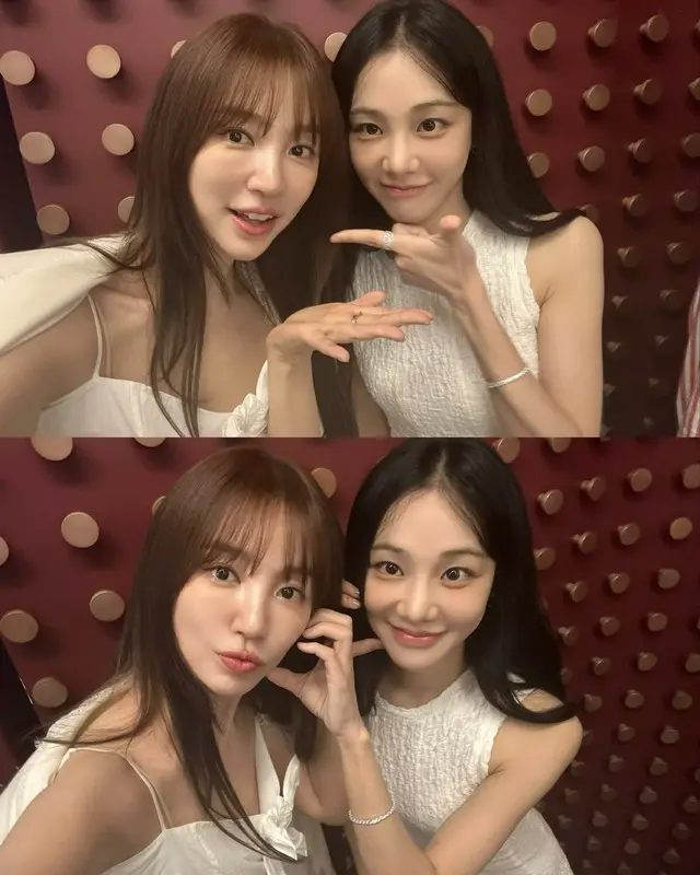 女優ユン・ウネ、ハン・ジウンを応援…美女の隣の美女「並んだ童顔美」