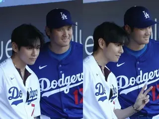 BTS 的 V 遇见了 Ohtani……两人在洛杉矶道奇队开幕式前的“世界级”照片