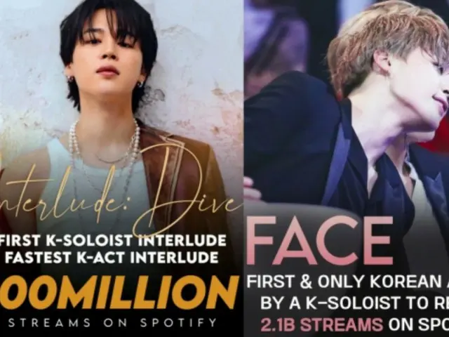 “BTS”JIMIN，专辑《FACE》在 Spotify 上的播放量突破 1 亿次