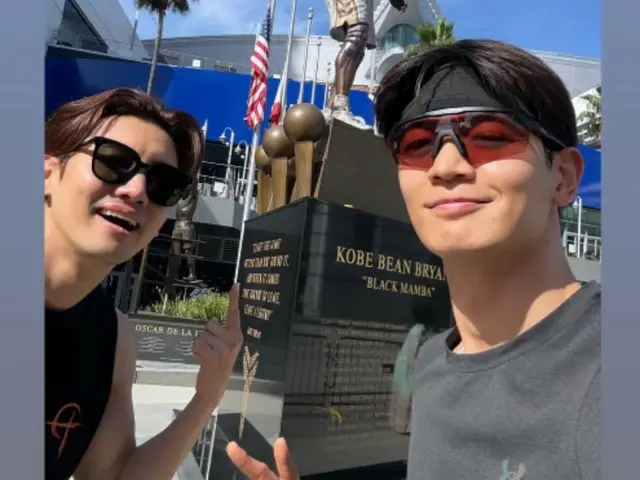 东方神起昌珉与 SHINee 珉豪在洛杉矶晨跑